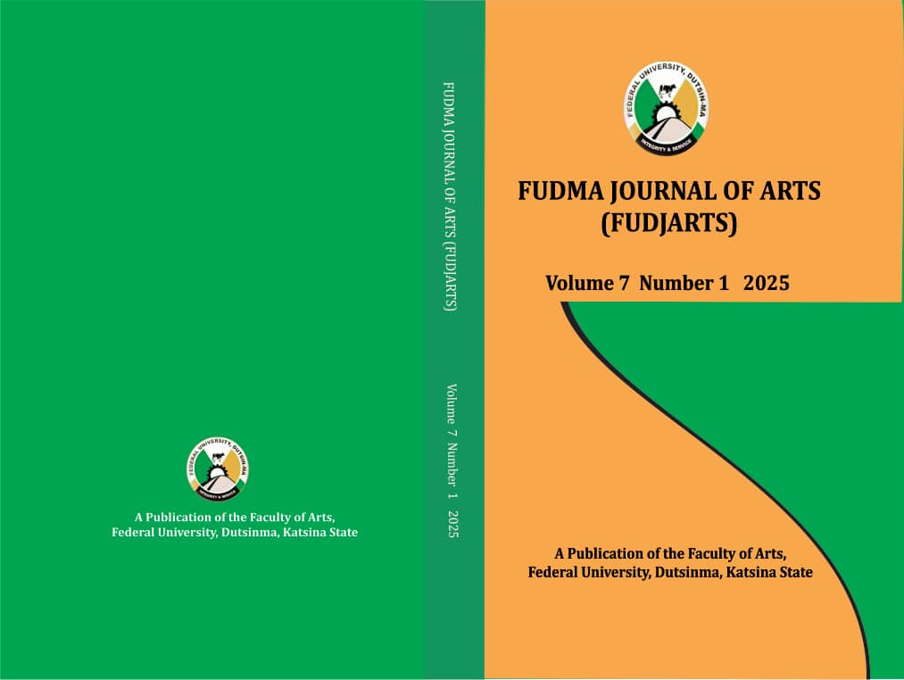 					View Vol. 7 No. 1 (2025): FUDMA JOURNAL OF ARTS (FUDJARTS)
				
